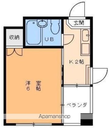 京屋マンション[1K/18.58m2]の間取図
