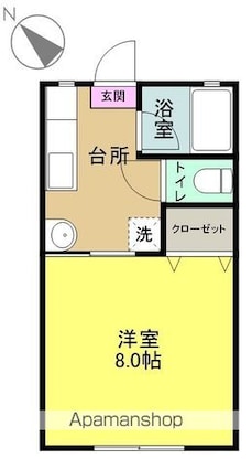 メゾン・リンリン[1K/23.14m2]の間取図