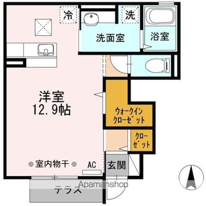 プリマべーラ[1R/36.36m2]の間取図
