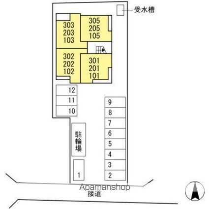 フェリエⅣ[1LDK/41.86m2]の配置図