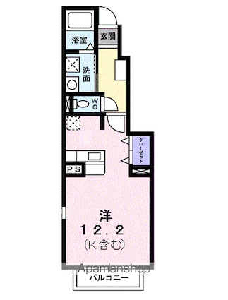 ソレイユ・光[1R/32.9m2]の間取図