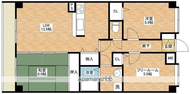 カルム長堀の間取り写真