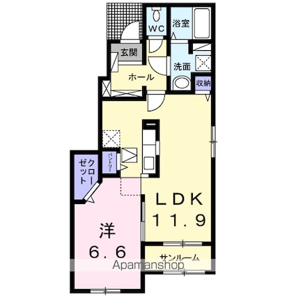 スマイルメゾン　Ⅱ[1LDK/50.07m2]の間取図