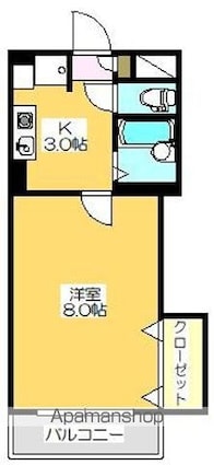 グランドジョラス[1K/29.25m2]の間取図