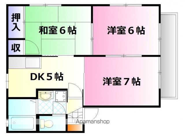 コーポ中島A棟の間取り写真