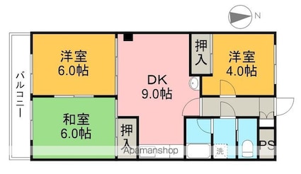 シティーハイツ[3DK/47.8m2]の間取図