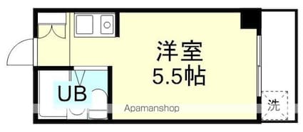フォースアベニュー[1R/13.87m2]の間取図