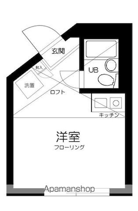 東京都練馬区旭丘２丁目[1R/11.84m2]の間取図