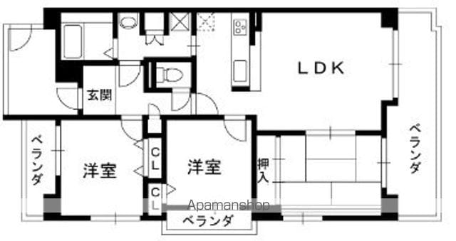 白鷹香枦園マンションの間取り写真
