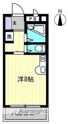 センチュリーガーデン[1K/20.88m2]の間取図