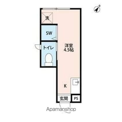 サークルハウス太子堂[1R/10.42m2]の間取図