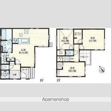 マイホームネクスト滝山５丁目１号棟[3LDK/85.91m2]の間取図