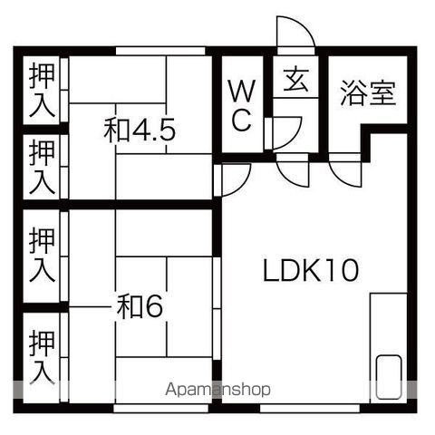 陽光マンションの間取り写真