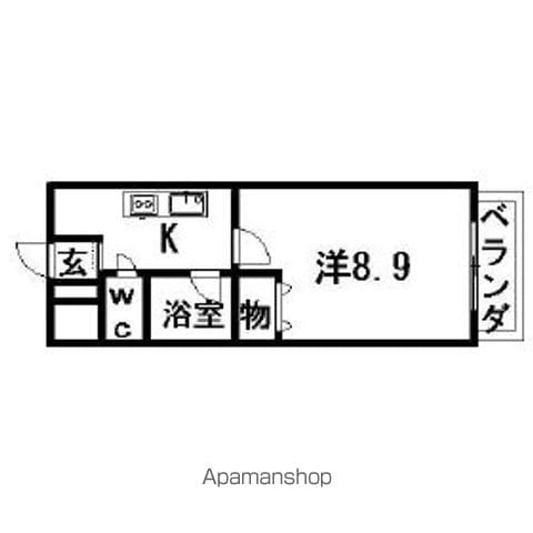 パークサイドグリッター弁天の間取り写真
