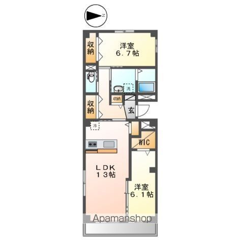 仮称）三郷市谷中マンション工事の間取り