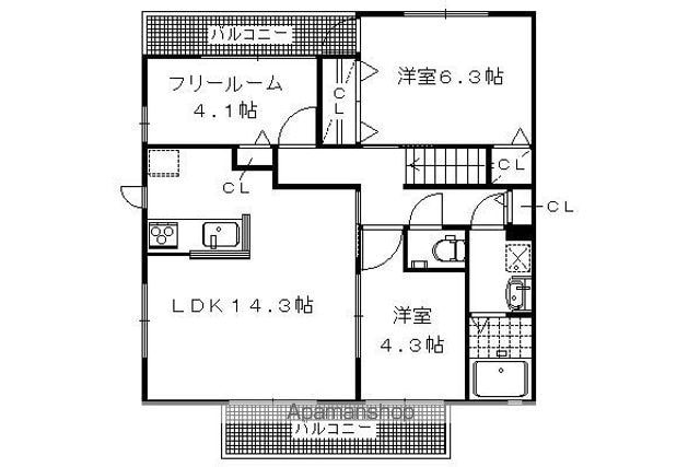 ウィンディアコリーヌG棟の間取り写真