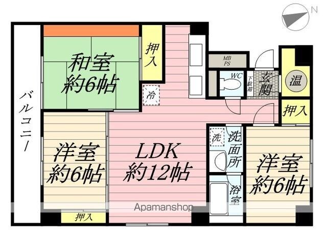 ニュー東邦[3LDK/71.55m2]の間取図