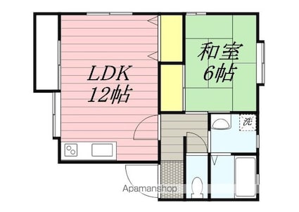 カームハイツⅡ[1LDK/42.13m2]の間取図