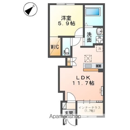 仮）取手市上高井３７９アパート[1LDK/43.24m2]の間取図