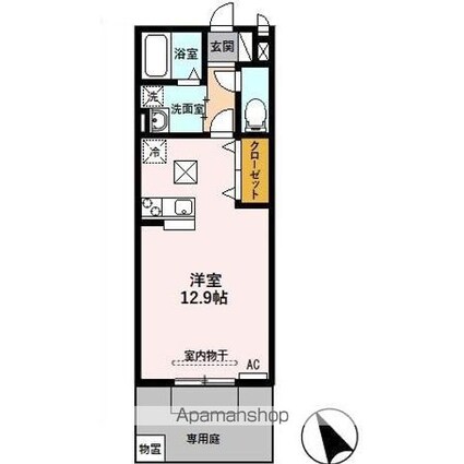 ボアソルテ[1R/33.34m2]の間取図