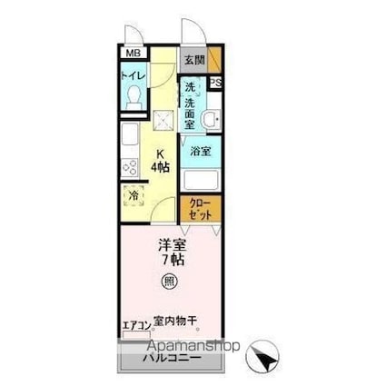 オズシティ[1K/29.17m2]の間取図