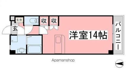 イヒラニハイツ[1R/35m2]の間取図