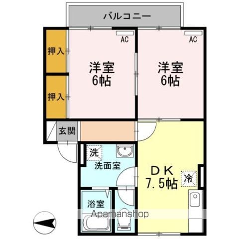 ソレアード上谷 A棟の間取り写真