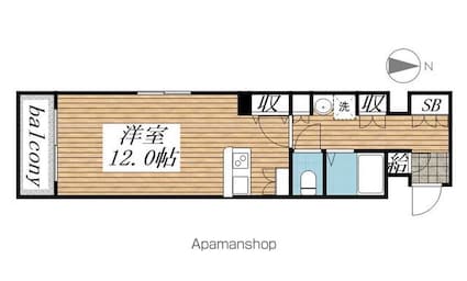 モンテ・オーロ[1K/36.22m2]の間取図