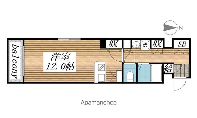 【新宿区北新宿のマンションの間取り】