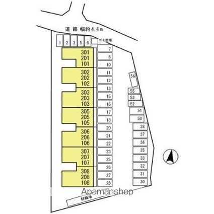 和歌山県和歌山市杭ノ瀬[2LDK/52.3m2]の配置図