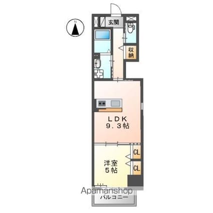 Ｍｏｎｔｅ　Ｌｉｂｒｏ　（モンテリブロ）[1LDK/40.8m2]の間取図
