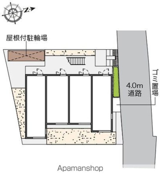 クレイノフェリス東四つ木[1K/21.33m2]の配置図