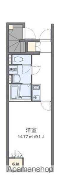 クレイノ井戸浜[1K/28.28m2]の間取図