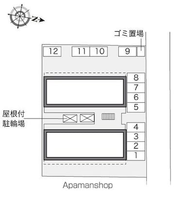 レオパレスＮＡＯＲＡＩ[1K/20.81m2]の配置図