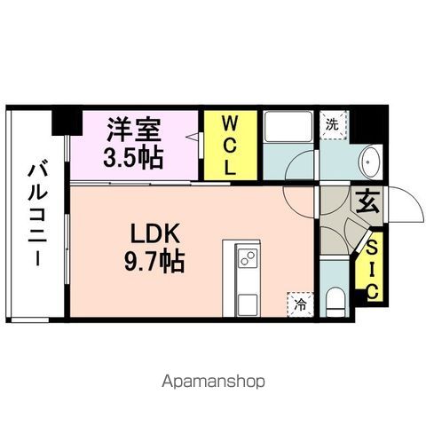 ルッシェ天神東R棟の間取り写真