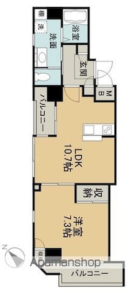 東千田町ハイム[1LDK/44.77m2]の間取図