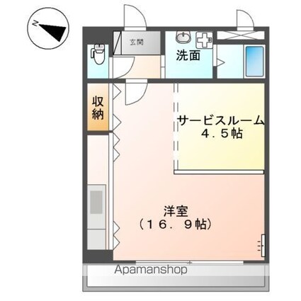 コンフォース２１[1LDK/45.63m2]の間取図