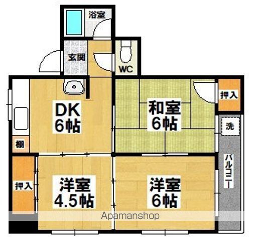 第2大朋マンションの間取り写真