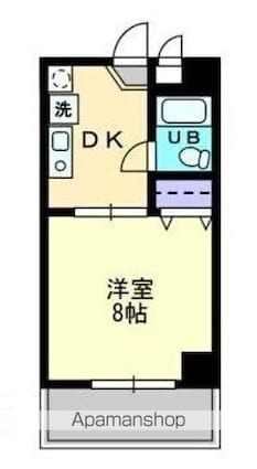 香川県高松市栗林町２丁目[1K/24.5m2]の間取図