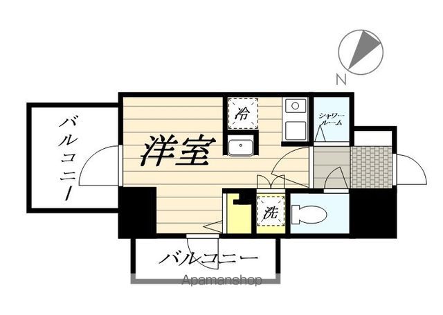 福岡市中央区清川のマンションの間取り