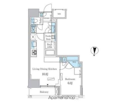 パークアクシス錦糸町レジデンス[1LDK/41.14m2]の間取図