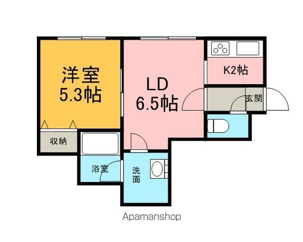 札幌市東豊線 新道東駅 徒歩5分 3階建 築22年の間取り写真
