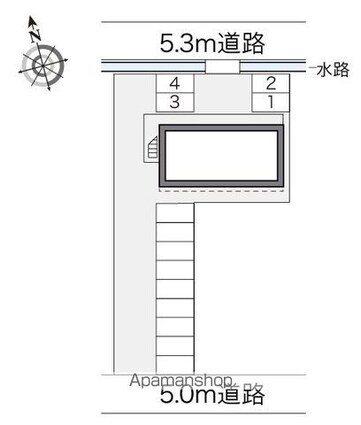 レオパレスプラスパー[1K/23.18m2]の配置図