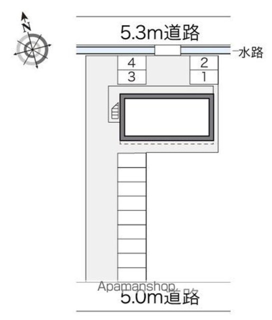 レオパレスプラスパー[1K/23.18m2]の配置図