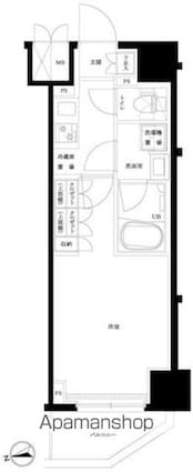 ルーブル南砂町[1K/25.51m2]の間取図