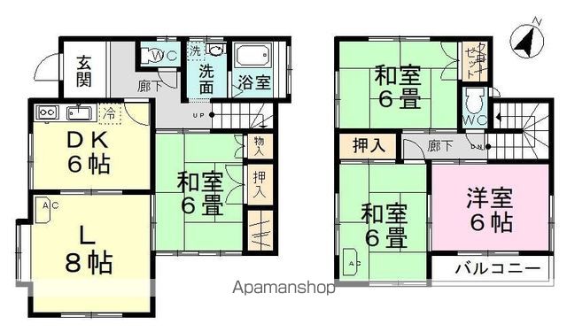 多田貸家の間取り写真