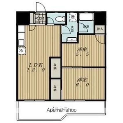 サンライフ城南[2LDK/51m2]の間取図