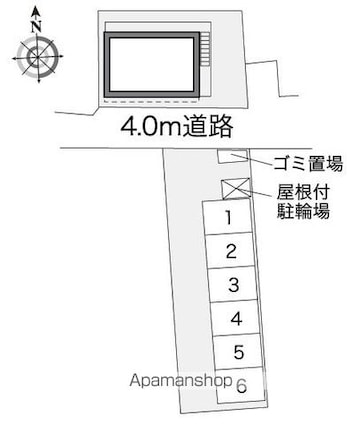 レオパレスラパン[1K/20.28m2]の配置図