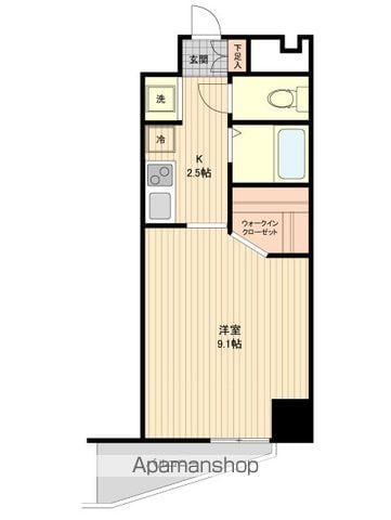 【渋谷区幡ヶ谷のマンションの間取り】