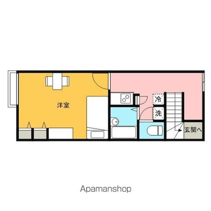 レオネクストフラワー[1K/28.02m2]の間取図